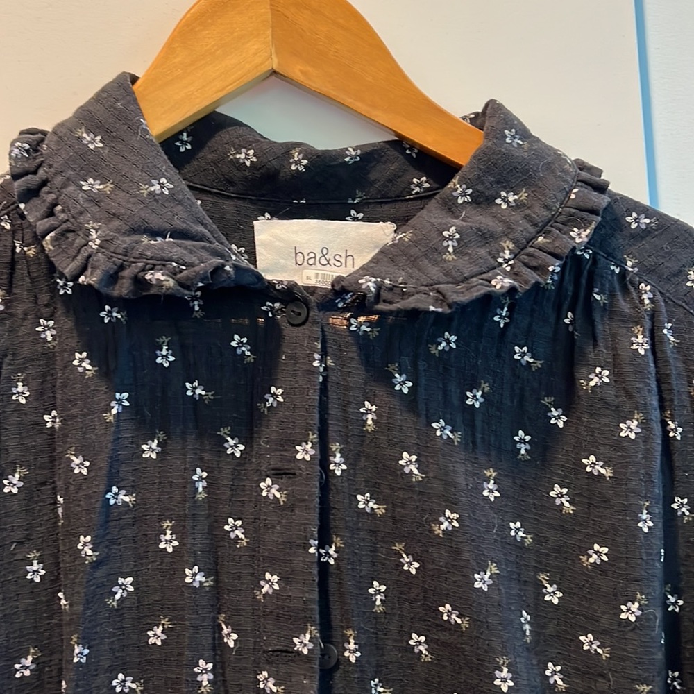 black 100% cotton floral dress